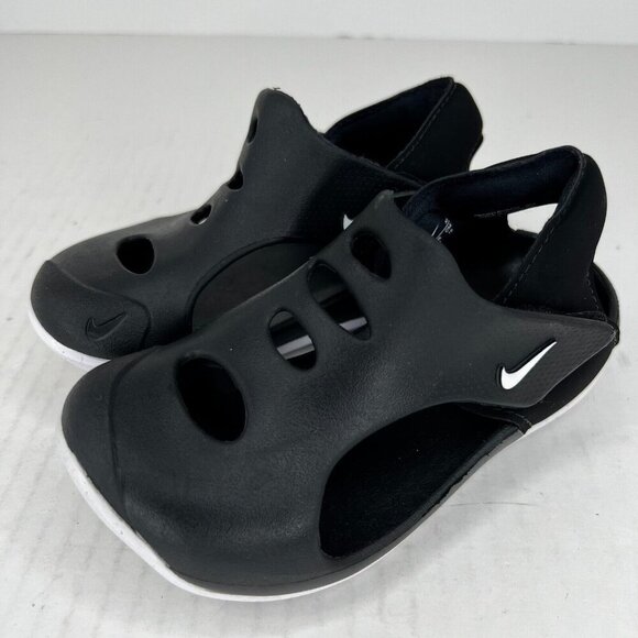 Nike Unisex  DH9462-001 Black Sunray Protect 3 Rubber Snap Size 10C Sandals - Picture 1 of 9